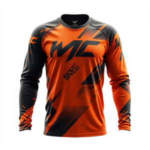 Obtenez un maillot de course à manches longues pour homme sur mesure, confortable, extensible, équipement de motocross, vêtements de course automobile, respirant - Product Image 2