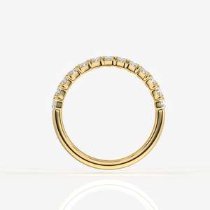Radiant Cut Lab Grown Diamond Wedding Band 14K Gold <b>Ring</b> - Product Image 4