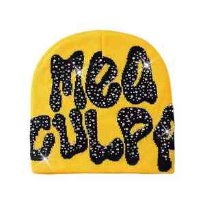 Gorro de Invierno Personalizado de Alta Calidad, Gorro Acrílico Cálido de Invierno con Pedrería, Hecho en Fábrica, para Hombre - Product Image 1