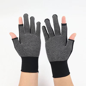 Guantes de cuero ajustables de medio dedo para hombres y mujeres, guantes de entrenamiento de neopreno para levantamiento de pesas, Fitness, gimnasio, logotipo personalizado - Product Image 2
