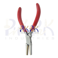 Pince à nez plat en acier inoxydable de 135mm mâchoires en laiton poignées en PVC circlip dénudeur sertissage pêche bijoux OEM personnalisables