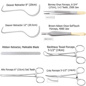 Kit de blépharoplastie Ensemble d'instruments de chirurgie plastique manuelle Équipement de chirurgie plastique 10 pièces en acier inoxydable - Product Image 6