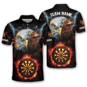 Camisetas de dardos de alto rendimiento, camisetas de equipo de sublimación personalizadas, transpirables, ligeras, de secado rápido, elegantes uniformes deportivos para dardos - Product Image 3