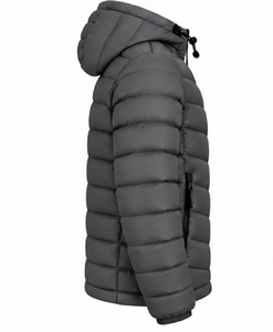 Chaqueta acolchada con capucha para hombre, abrigo grueso a prueba de viento con cremallera, cálido para invierno, informal, de color sólido - Product Image 6