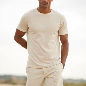 <b>Men's</b> Solid High Quality Crew Neck T-Shirt and <b>Cycling</b> <b>Shorts</b> Set Two Piece Lightweight Quick Dry Summer Spring - Product Image 5