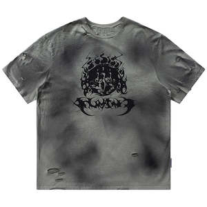 T-shirts pour hommes 2024 Streetwear Fabricant de t-shirts surdimensionnés en coton uni vierge de qualité supérieure 220 g/m² - Product Image 1