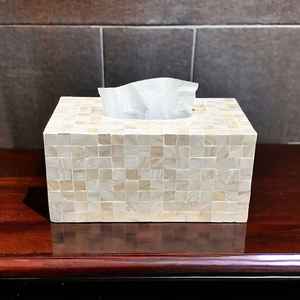 Caja de Pañuelos Clásica con Incrustaciones de Hueso y Resina MOP, Duradera, Color y Tamaño Personalizables, Excelente Relación Calidad-Precio, para Uso en Hogar/Hotel/Restaurante, AL WAHAB - Product Image 4
