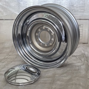 Nouveau <span class=keywords><strong>15</strong></span> pouces Smoothie Wheel Classic Cars 15X6J 15X7J 15X8J PCD 5x108 5x114.3 5x120.65 5x127 5x139.7 6x139.7 Jante en acier chromé - Product Image 3
