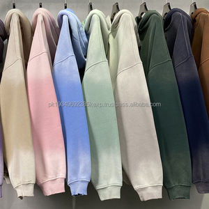 Conjunto de Sudadera y Pantalones Deportivos Unisex de Felpa Francesa Vintage, Lavado Ácido, Estilo Urbano Personalizado - Product Image 3