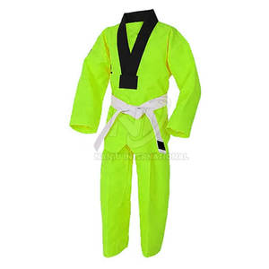 Uniforme de Taekwondo d'arts martiaux avec logo personnalisé, couleur unie, kimono de Jiu Jitsu, 100% coton, respirant, séchage rapide - Product Image 1