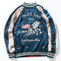 2023 conception personnalisée automne hiver hommes veste coupe-vent automne à manches longues Baseball réversible brodé Bomber veste unisexe