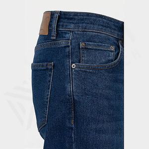 Slim Fit Breathable Mid <b>Rise</b> <b>Men</b> Denim <b>Jeans</b> Straight Leg Trousers With Decorative Hole Wholesale Customized Color Custom Design - Product Image 5