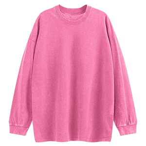 <b>Vintage</b> Oversized Unisex 100% Cotton Baggy Crewneck Streetwear <b>Sweatshirt</b> Acid Wash Winter Long Sleeve - Product Image 4