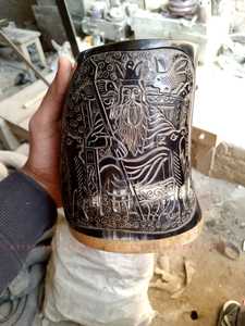 แก้วดื่มฮอร์นเทคนิคขัดเงาสำหรับเบียร์วิสกี้ไวน์บ้านและบาร์โรงแรมใช้โดย faizacraft - Product Image 4