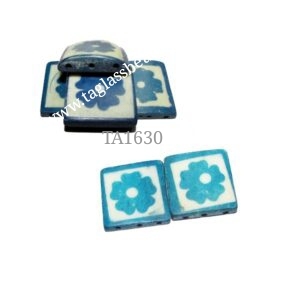 Cuentas antiguas de comercio indio, cuentas de hueso y vidrio de Chevrons venecianos de colores mezclados para la fabricación de joyas directamente de la India - Product Image 4