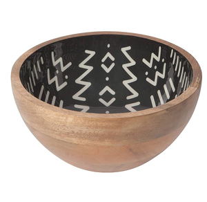 Bol de fruits de pâtes de salade en bois de conception fantaisie avec l'accessoire de ménage étonnant d'émail imprimé au prix concurrentiel - Product Image 2