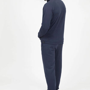 Customizable Navy Blue Men's <b>Track</b> Suit for Running Training Solid Style Casual Winter Jogging Wear - Product Image 5