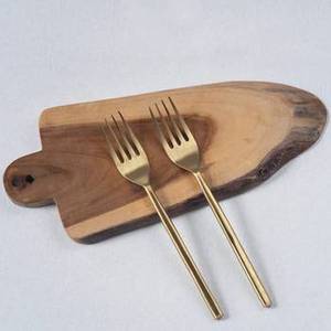 Tendance Or Couleur Portable En Acier Inoxydable Couverts Ensemble pour Vaisselle Hotelware Ustensiles De Cuisine Accessoires En Métal Ustensiles De Cuisine Fourchette - Product Image 3