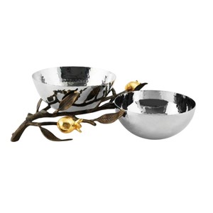 Juego de Tazones para Servir de Acero Inoxidable Hechos a Mano con Diseño de Rama de Orquídea de Metal Latón, Únicos y Ecológicos para el Hogar, Hoteles y Restaurantes - Product Image 6