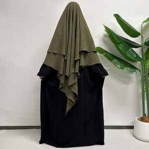 Thobe / Thawb de Alta Calidad, Nuevo Khimar Extra Largo de Dos Capas de Chifón, Niqab Musulmán, Pañuelo para la Cabeza Antiarrugas, Ligero y Transpirable - Product Image 6