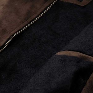 Chaqueta de gamuza de diseño personalizado con precio rebajado y envío gratis, servicio OEM/ODM de alta calidad, chaqueta de piel de gamuza motorista para hombre - Product Image 5