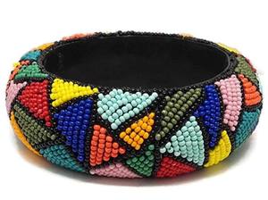 Brazalete Artesanal de Cuentas de Semillas Multicolores de Primera Calidad Bordado a Mano de la India, Brazalete Hecho a Mano para Mujeres y Niñas, Etsy - Product Image 2