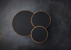 ชุดจานรองแก้วสีทองเรขาคณิตจานรองแก้วทรงกลมหรูหราสำหรับตกแต่งห้องครัวที่บ้าน - Product Image 4