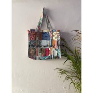 Women's Boho <b>Hippie</b> Style Hand-Stitched Cotton Quilting Shoulder <b>Bags</b> Eco-Friendly Printed Flowers Handmade Patchwork Quilts - Product Image 3