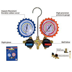 Манометрический коллектор CT-536 <span class=keywords><strong>C</strong></span> из латуни для систем ОВКВ, холодильных установок, автокондиционеров, заправки кондиционеров <span class=keywords><strong>R134A</strong></span>, R22, R12, R502 - Product Image 3