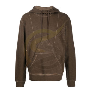 Sweat à capuche de lavage à l'acide OEM pour hommes, surdimensionné, en coton, délavé en teinture, - Product Image 5