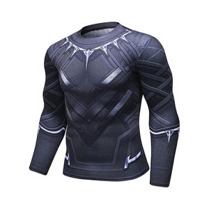 2023 Customized Men's <b>Compression</b> Sports Fitness <b>Shirt</b> Superhero T-<b>shirt</b> Running High Quality Crocheted Corduroy Customized Size - Product Image 3