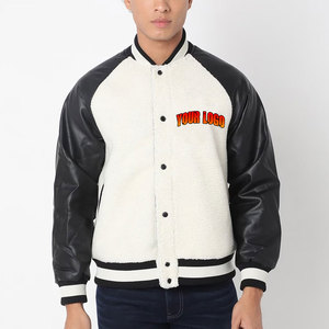 Veste de baseball varsity imperméable à col montant personnalisée OEM avec logo brodé sur mesure pour hommes - Product Image 4