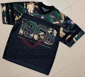 Camiseta de Fútbol Americano Personalizada, Talla Grande, Manga Corta, Verano, Transpirable, Malla, Impresión por Transferencia de Calor, Colores Personalizados, 100% - Product Image 3