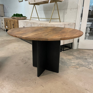 Fancy Shape New American Style Solid Mango Wood Oval Dining <b>Table</b> for Living Room Restaurant Home Office and Bedroom Mall Use - Product Image 3