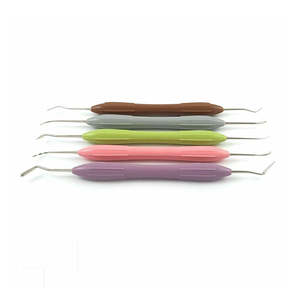 Kit de instrumentos de llenado compuesto Dental de 5 uds con mango de silicona fuente de alimentación Manual herramientas dentales esenciales - Product Image 2