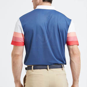 Camisas de golf OEM al por mayor camisetas de golf de talla grande con logotipo personalizado camisetas de golf de manga corta duraderas para hombre - Product Image 3