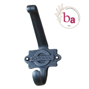 Handcrafted <b>Cast</b> <b>Iron</b> Vintage <b>Coat</b> and Hat <b>Hooks</b> Hanger Retro Rails Product - Product Image 1