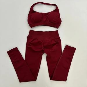 ชุดออกกำลังกายยกสะโพกเอวสูงสำหรับผู้หญิงชุดสปอร์ตบราหลังสวยชุดโยคะชุดออกกำลังกายแบบรัดรูปและกางเกงขาสั้นสำหรับเล่นกีฬา - Product Image 5