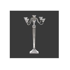 Candélabre en métal blanc enduit pour les mariages Royal 5 bras candélabres faits à la main pour l'éclairage de mariage et la décoration de pièce maîtresse de table - Product Image 3