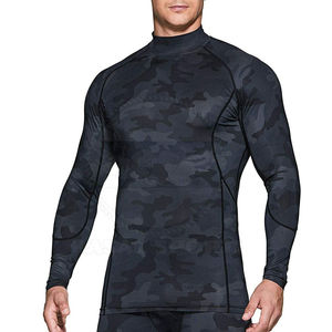 Venta al por mayor de ropa de fitness en blanco personalizado Deporte Camiseta de manga larga capa de base fresco de secado rápido Top de compresión para los hombres Camisetas interiores - Product Image 1