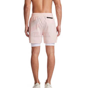 Shorts de course à double couche pour hommes, shorts d'entraînement à séchage rapide, shorts d'entraînement à double couche pour hommes - Product Image 2