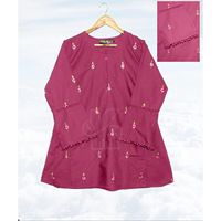 KUNAR RANGTARA PHULKARI Kurta/Kurti indien en Georgette pour femme, en pur coton égyptien PEMA, extensible, décontracté, cousu, lourd