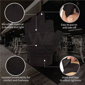 Guantes de Gimnasio para Levantamiento de Pesas, Entrenamiento Físico, Culturismo, Guantes Deportivos para Hombre, Guantes de Medio Dedo - Product Image 5