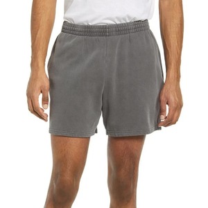 Pantalones cortos unisex lavados con ácido y bolsillos con cremallera, ropa informal de algodón con gráfico holgado personalizado, estilo sólido High Street - Product Image 1