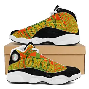 Zapatillas deportivas de equipos de fútbol americanos para hombre, zapatos con estampado personalizado de estilo Tribal, polinesiano, de marca, baloncesto, venta al por mayor