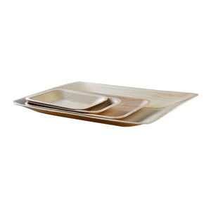 Assiette biodégradable écologique Vaisselle en feuille de palmier Assiettes jetables en forme de rectangle en feuille de palmier - Product Image 5