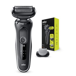 Afeitadora Eléctrica Recargable Blanca y Negra con Doble Cuchilla, Afeitadora Rotatoria Impermeable y Lavable para Cara y Barba, Clasificación IPX7 para Uso en Autocaravanas - Product Image 4