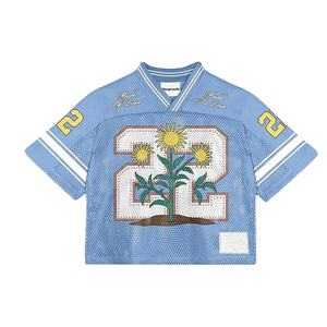 Maillot en maille personnalisé avec nom d'équipe et nom de joueur, 100% polyester respirant, séchage rapide, antibactérien, anti-UV, manches courtes, toutes tailles - Product Image 1