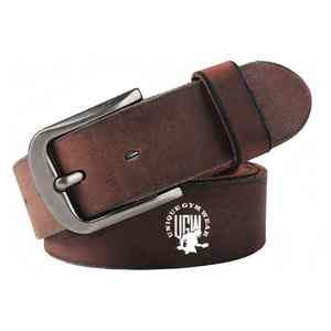 Cinturón informal de alta calidad para hombre, logotipo personalizado, cuero genuino de lujo con hebilla de acero, cinturón de cuero de lujo personalizado - Product Image 3