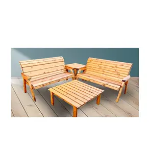 Banco de pícnic de madera para jardín exterior de la mejor calidad, muebles de patio, mesa de pícnic al aire libre, exportación desde el proveedor de BD